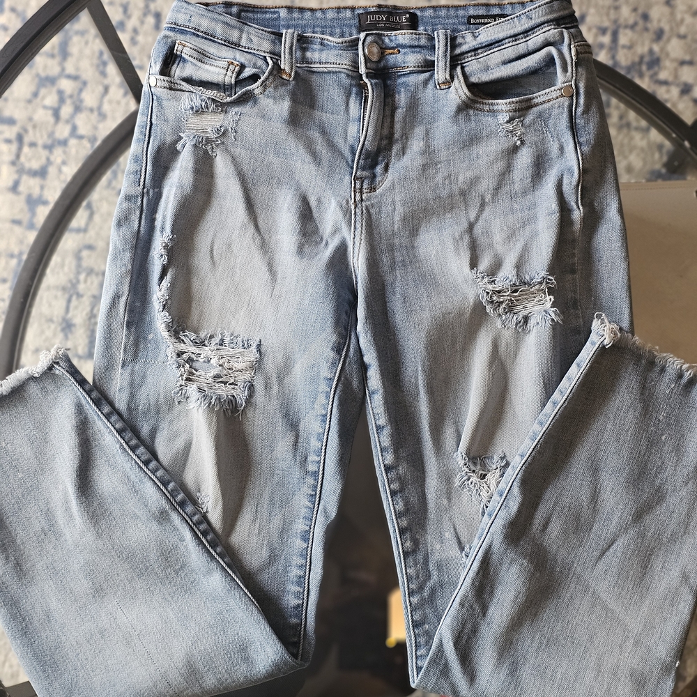 Judy Blue Light Blue Distressed Women Jeans